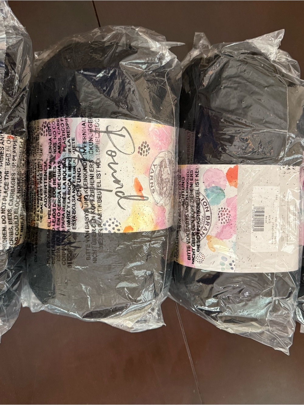 Lion Brand Pound Of Love Black Yarn Bundle - Premium Acrylic Craft Yarn
